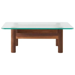 Muuto Tische-Audo Copenhagen Brasilia Beistelltisch, Walnuss - Klarglas
