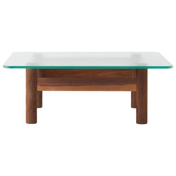 Muuto Tische-Audo Copenhagen Brasilia Beistelltisch, Walnuss - Klarglas
