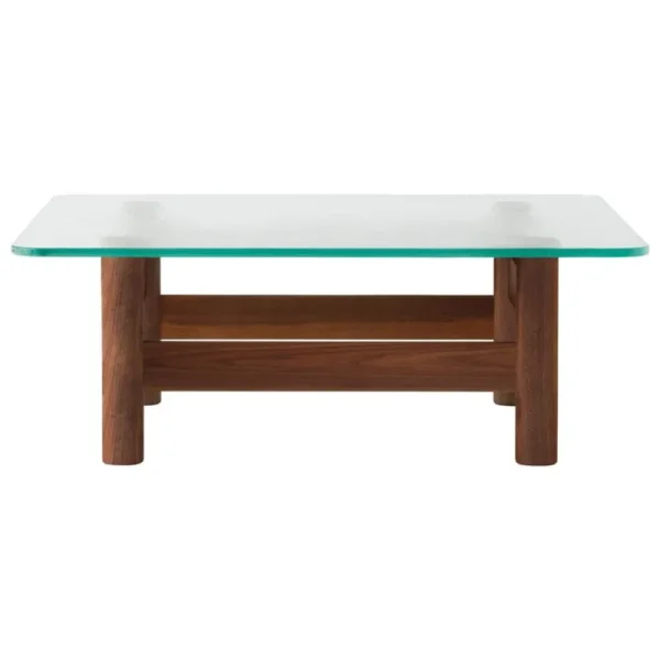 Muuto Tische-Audo Copenhagen Brasilia Beistelltisch, Walnuss - Klarglas