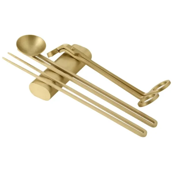 Normann Copenhagen Kerzen Und Kerzenhalter-Audo Copenhagen Clip Kerzenpflegeset, Messing