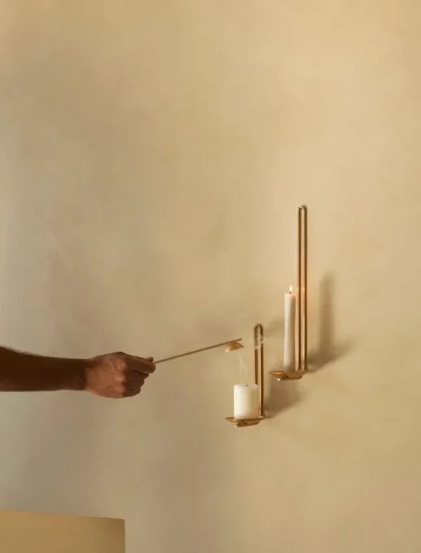 Normann Copenhagen Kerzen Und Kerzenhalter-Audo Copenhagen Clip Kerzenpflegeset, Messing
