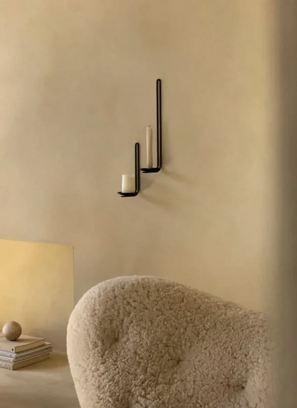 Iittala Kerzen Und Kerzenhalter-Audo Copenhagen Clip Wandkerzenhalter, 20 cm, Schwarz