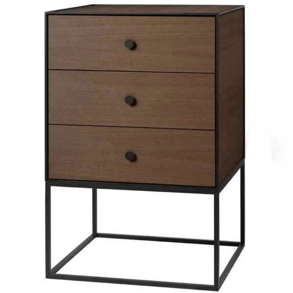 Audo Copenhagen Tische-Frame 49 Sideboard mit 3 Schubladen, Eiche geräuchert