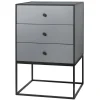 Audo Copenhagen Tische-Frame 49 Sideboard mit 3 Schubladen, Dunkelgrau