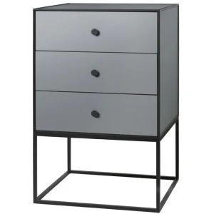 Audo Copenhagen Tische-Frame 49 Sideboard mit 3 Schubladen, Dunkelgrau