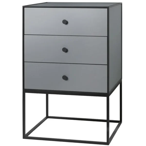 Audo Copenhagen Tische-Frame 49 Sideboard mit 3 Schubladen, Dunkelgrau