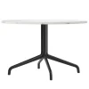 Audo Copenhagen Tische-Harbour Column Bistrotisch, 80 cm, schwarzer Fuß – Estremoz-Marm