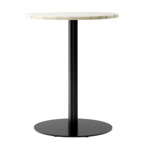 Audo Copenhagen Tische-Harbour Column Esstisch, 60 cm, schwarzer Sockel – Estremoz Marm