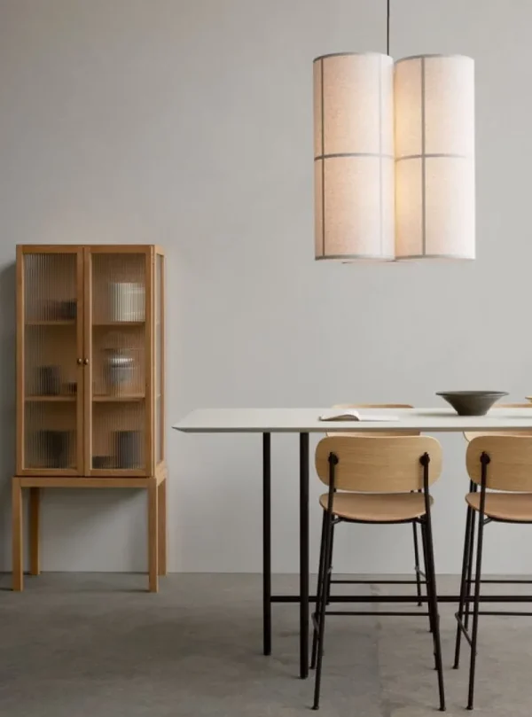 Verpan Deckenleuchten-Audo Copenhagen Hashira Pendelleuchte, Cluster, groß, Rohleinen