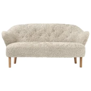 &Tradition Sofas Und Liegen-Audo Copenhagen Ingeborg Sofa 2,5-Sitzer, Moonlight-Schaffell - Eiche Natur