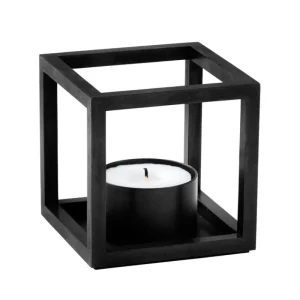 Audo Copenhagen Kerzen Und Kerzenhalter-Kerzenhalter Kubus T, schwarz