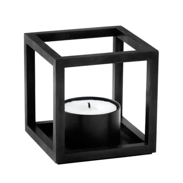 Audo Copenhagen Kerzen Und Kerzenhalter-Kerzenhalter Kubus T, schwarz