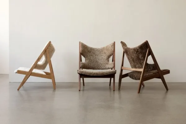Sibast Sitzgelegenheiten-Audo Copenhagen Knitting Stuhl, Eiche – Schafsfell Nature