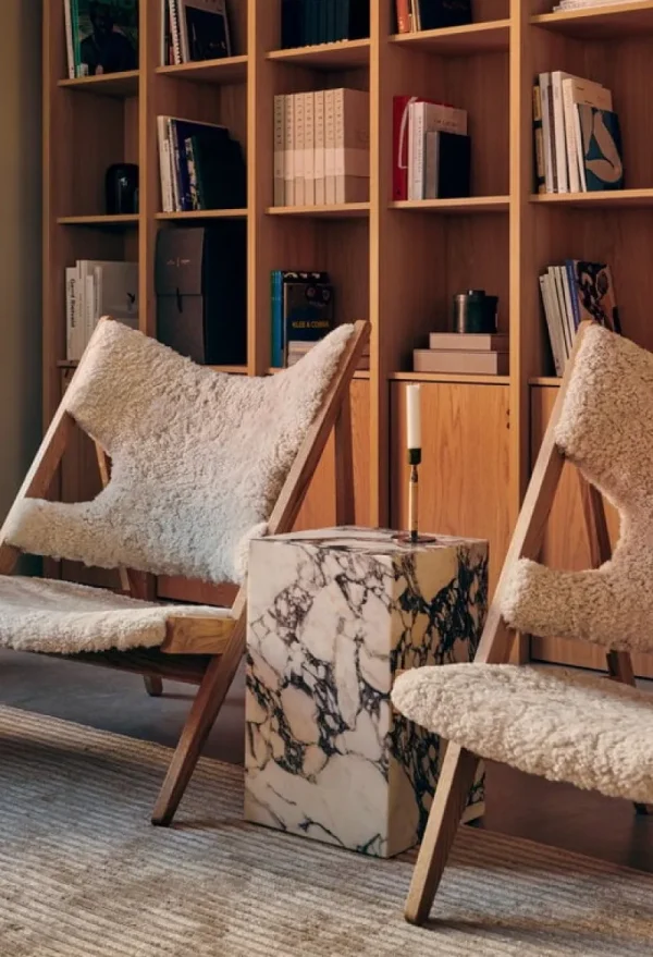 Sibast Sitzgelegenheiten-Audo Copenhagen Knitting Stuhl, Eiche – Schafsfell Nature