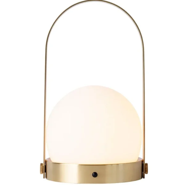 Audo Copenhagen Tischlampen | Tragbare Lampen-LED-Tischleuchte Carrie, gebürstetes Messing
