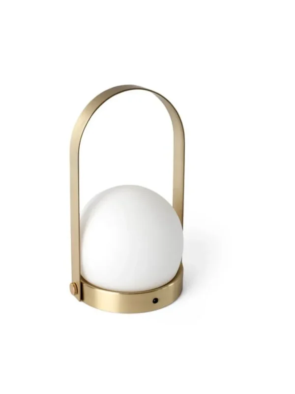 Audo Copenhagen Tischlampen | Tragbare Lampen-LED-Tischleuchte Carrie, gebürstetes Messing