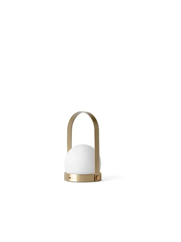 Audo Copenhagen Tischlampen | Tragbare Lampen-LED-Tischleuchte Carrie, gebürstetes Messing
