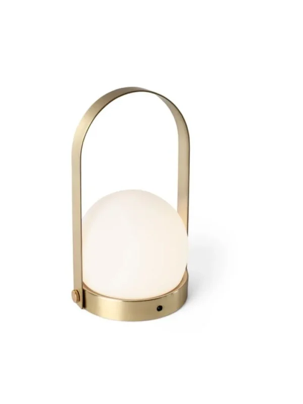 Audo Copenhagen Tischlampen | Tragbare Lampen-LED-Tischleuchte Carrie, gebürstetes Messing