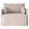 Viccarbe Sitzgelegenheiten-Audo Copenhagen Offset 1-Sitzer mit losem Bezug, Hafer