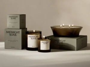 ferm LIVING Kerzen Und Kerzenhalter-Audo Copenhagen Olfacte Duftkerze, 80 g, Midnight Soak