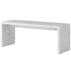 GUBI Tische-Audo Copenhagen Plinth Bridge Tisch, weißer Carrara-Marmor
