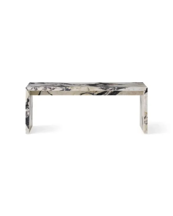 Audo Copenhagen Tische-Plinth Bridge Tisch, Calacatta-Viola-Marmor