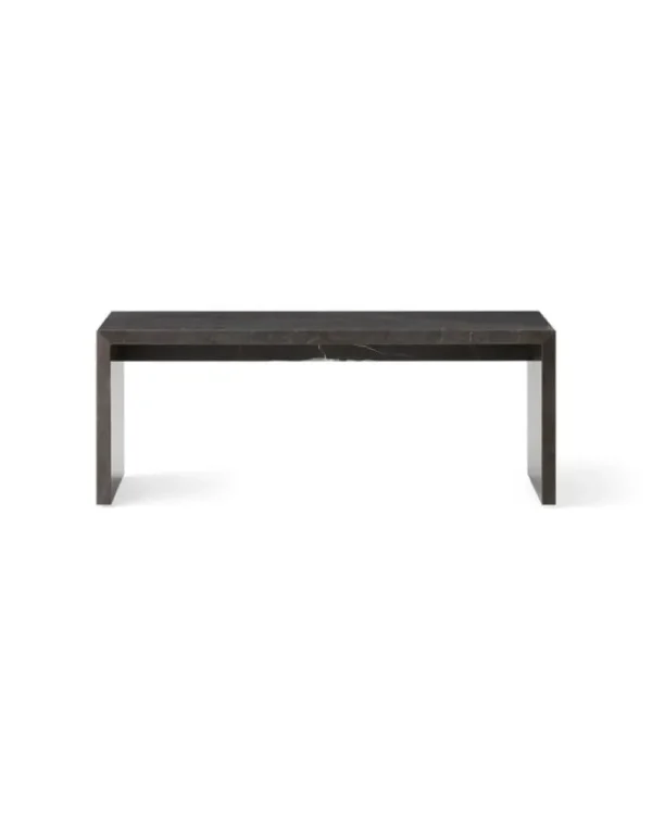 GUBI Tische-Audo Copenhagen Plinth Bridge Tisch, grauer Kendzo-Marmor