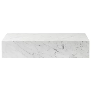 Magis Tische-Audo Copenhagen Plinth Grand Tisch, weißer Carrara-Marmor