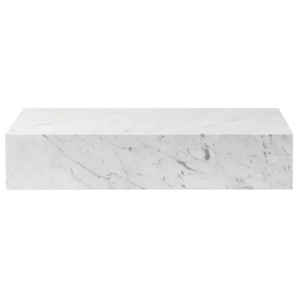 Magis Tische-Audo Copenhagen Plinth Grand Tisch, weißer Carrara-Marmor