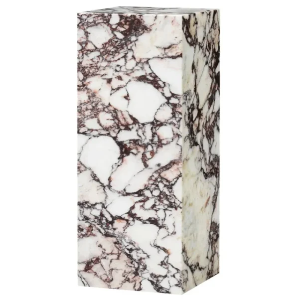 Audo Copenhagen Tische-Plinth Pedestal Säule, Calacatta-Viola-Marmor