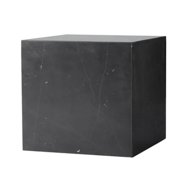 Audo Copenhagen Tische-Plinth Tisch, Würfel, schwarzer Marquina Marmor