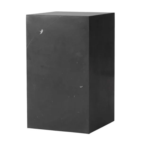 Audo Copenhagen Tische-Plinth Tisch, hoch, schwarzer Marquina Marmor
