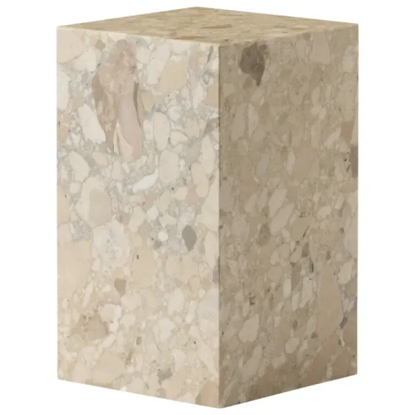 Viccarbe Tische-Audo Copenhagen Plinth Tisch, hoch, Kunis-Breccia-Marmor