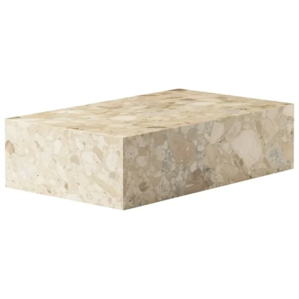 FDB Mu00f8bler Tische-Audo Copenhagen Plinth Tisch, tief, Kunis-Breccia-Marmor