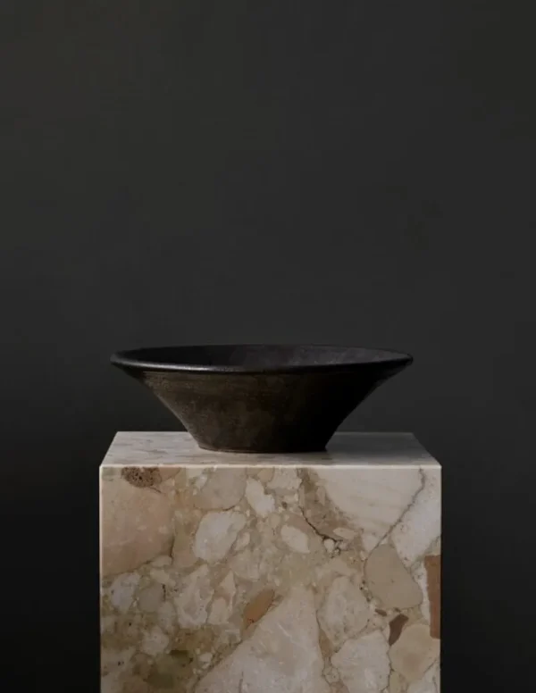 Viccarbe Tische-Audo Copenhagen Plinth Tisch, hoch, Kunis-Breccia-Marmor