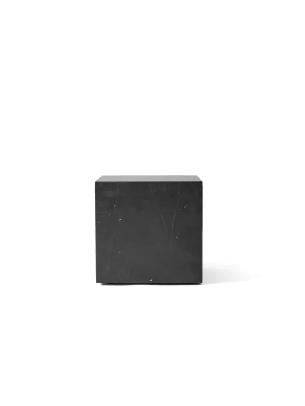Audo Copenhagen Tische-Plinth Tisch, Würfel, schwarzer Marquina Marmor