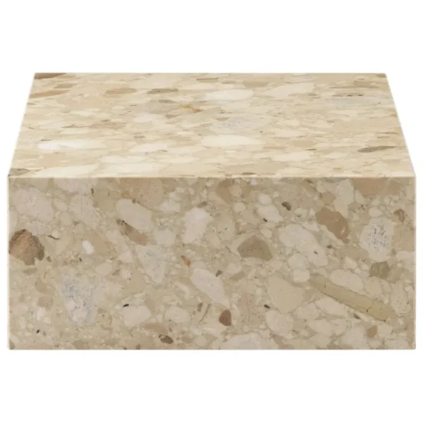 FDB Mu00f8bler Tische-Audo Copenhagen Plinth Tisch, tief, Kunis-Breccia-Marmor
