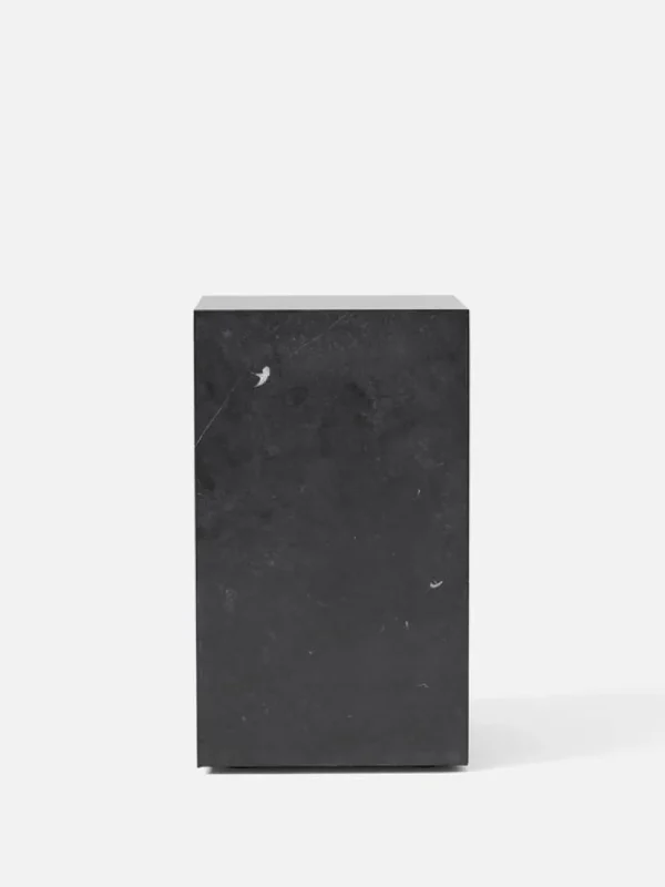 Audo Copenhagen Tische-Plinth Tisch, hoch, schwarzer Marquina Marmor