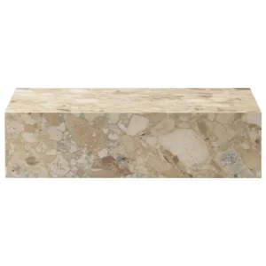 FDB Mu00f8bler Tische-Audo Copenhagen Plinth Tisch, tief, Kunis-Breccia-Marmor