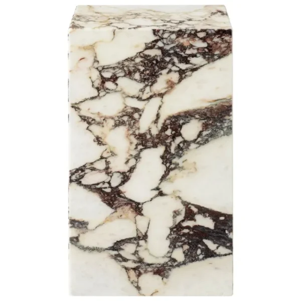 New Works Tische-Audo Copenhagen Plinth Tisch, hoch, Calacatta Viola Marmor