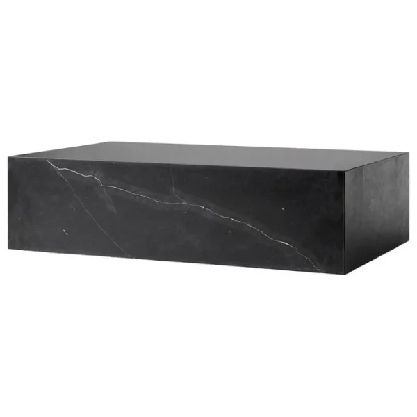 &Tradition Tische-Audo Copenhagen Plith Tisch, niedrig, schwarzer Marquina Marmor