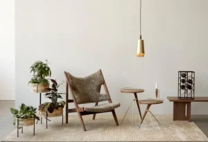 GUBI Deckenleuchten-Audo Copenhagen Umanoff Pendelleuchte, Messing – Nussbaum