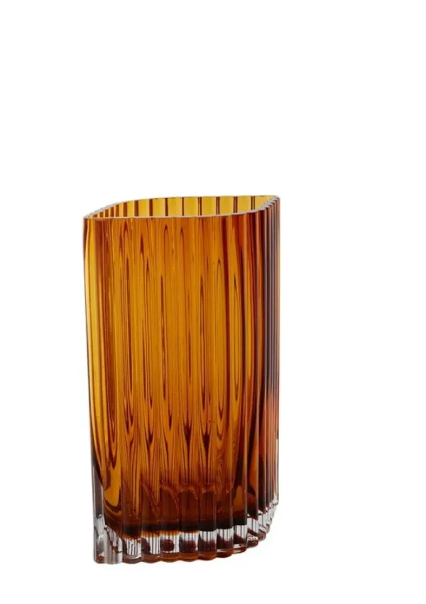 Klong Vasen-AYTM Folium Vase, L, Bernsteingelb