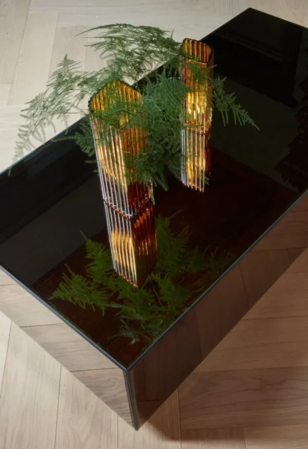 Klong Vasen-AYTM Folium Vase, L, Bernsteingelb