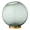 HAY Vasen-AYTM Vase Globe, groß, grün – goldfarben