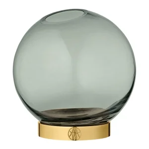 Georg Jensen Vasen-AYTM Vase Globe, mittelgroß, grün-gold