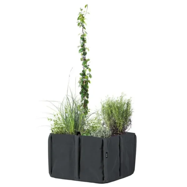 Bacsac Garten^Bacsquare 4 fabric planter, 140 L, black grey