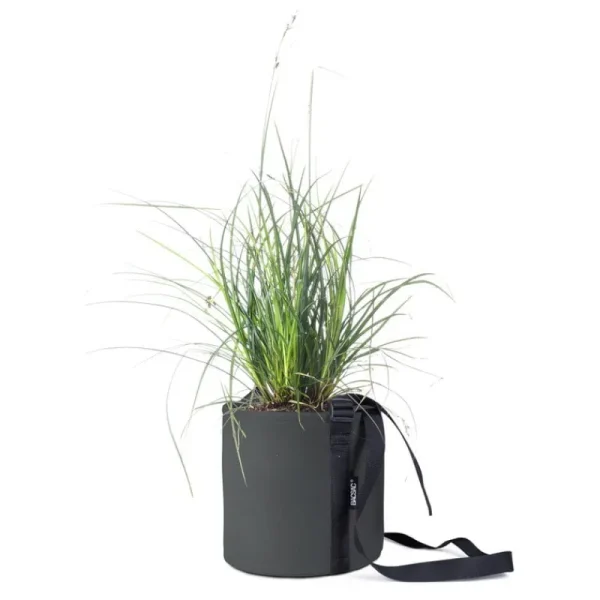 Bacsac Garten^Hängender Stoffblumentopf, 10 l, Schwarzgrau