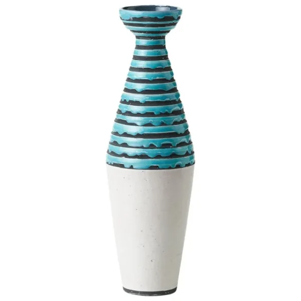 Bitossi Kunstgegenstände | Vasen^Don.1 Vase, 9 x 36 cm, weiß - türkis