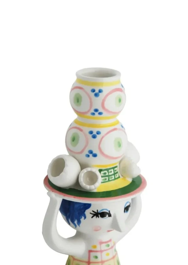 Iittala Kerzen Und Kerzenhalter-Bjørn Wiinblad Lady with Hat Kerzenhalter, 16 cm, Rosa - Pink